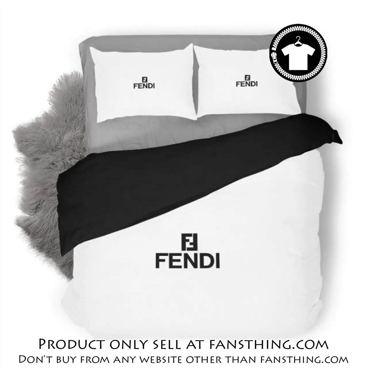 Fendi luxury logo fashion brand premium bedding set home decor fst4904219